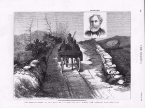 1878 - Impresión antigua IRLANDA Donegal asesinato Earl Leitrim carro (153) - Imagen 1 de 1