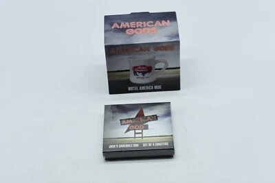Dark Horse Comics American Gods JUEGO DE MONTAÑA Y taza de vidrio Hotel Motel 2018 Foto 1 de 4