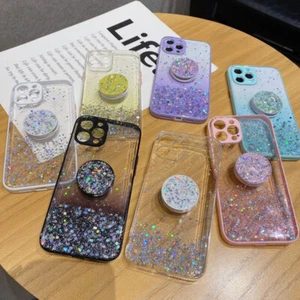 Star Stand Holder Cover Bling Glitter  Case For Xiaomi 11 11T Redmi Note 11 Pro - Picture 1 of 13