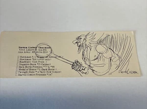 STEVE LIEBER SCHIZZO ORIGINALE Hawkman su lista di controllo Steven Leiber firmato! Auto! - Foto 1 di 9