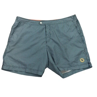 Ted Baker Swim Trunk Shorts Mens Size 7 Multi Striped Swimwear Mesh Lined Logo - Image 1 of 4