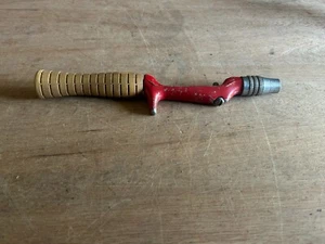Fishing Pole Handle Holder Vintage Unbranded Rubber Grip w/Metal 10" Long 6 oz - Picture 1 of 24