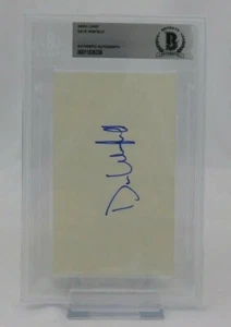 Dave Winfield Signed 3x5 Index Card Beckett Encapsulated MLB HOF Yankess Padres - Picture 1 of 2