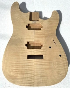 Project ST Electric Guitar Body Alder with Flame maple top - Picture 1 of 4