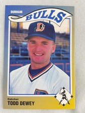 1990 Durham Bulls Sportsprint Minor League Baseball Card#25-Todd Dewey