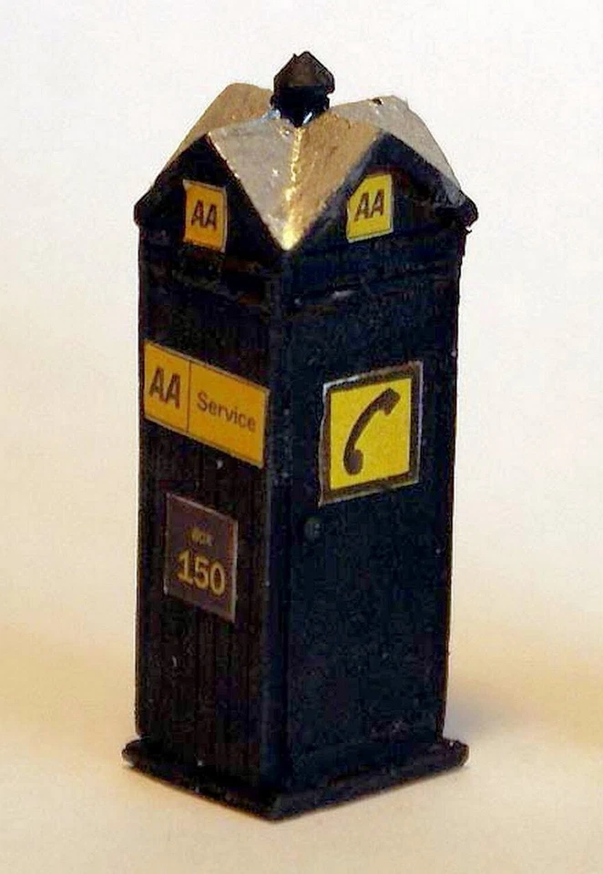 AA Telephone Box F205p PAINTED OO Scale Model 1/76 Scenery Metal - Image 1 of 1