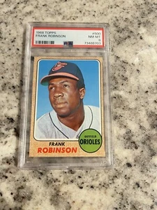 PSA 8 NM 1968 TOPPS FRANK ROBINSON #500 ORIOLES SHARP LOOKING CARD!! - Picture 1 of 3