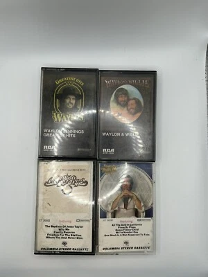 70’s & 80’s Country Cassette Lot Of 4 Waylon Willie OakRidge Boys Larry Gatlin - Imagem 1 de 4