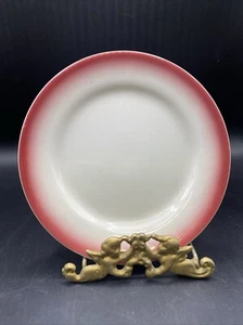 5,5" Vintage Homer Laughlin kleiner Brotteller mit rotem Rand - Bild 1 von 7
