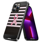 Women Heavy Duty Brushed Black Case For Iphone 13 Pro Max 6.7 In Breast Cancer