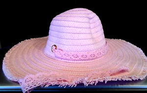 Enjoy Life Sun Hat With Lace Strings Women's Fashion One Size Pink - Picture 1 of 1