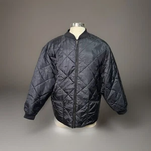 Smith’s Workwear Black Quilted Full Zip Jacket Coat Large Utility Chore NWOT - Picture 1 of 6
