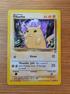 Pokémon TCG Pikachu Base Set 2 Unlimited 87/130 Regular LP WOTC. - Image 1 of 2