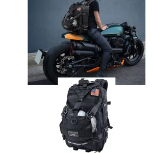 Motorcycle Helmet Bag Ball Backpack Large Capacity Reflective Commuter Bag Men - Foto 1 di 13