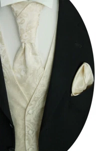 Beytnur Hochzeitsweste Plastron Einstecktuch, Krawatte Nr 20.1 Gr 44-62 & 90-114