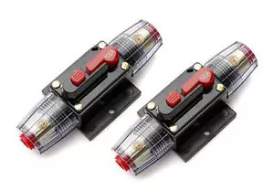 2x 4 Gauge Car Audio Inline Circuit Breaker Fuse System Protection 12V DC 100A - Picture 1 of 7