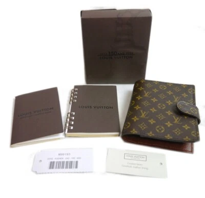 Auténtica cubierta planificadora mini agenda Louis Vuitton 150 aniversario PVC #7404 Foto 1 de 4