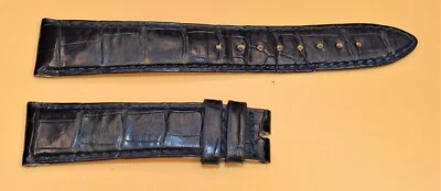 Authentic Jaeger LeCoultre Genuine Alligator Black Leather Watch Strap 19/16mm - Image 1 of 2