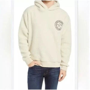 Scotch & Soda Men’s Sherpa Hoodie Pullover Off White Size M GUC - Picture 1 of 10