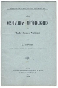 Eiffel - Les Observations Météorologiques du Weather Bureau de Washington - Foto 1 di 2
