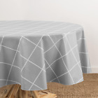 Home Fashions Windowpane Plaid Water- and Stain-Resistant Vinyl Tablecloth with 