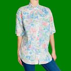 Vintage Act Iii Pastel Floral Casual Button Down Shirt