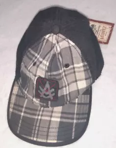Sombrero gorra de bola parche logotipo a cuadros gris y negro A Kurtz Pierre nuevo con etiquetas OSFM - Imagen 1 de 7