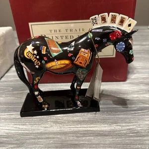 Die Spur der bemalten Ponys Fünf Karten Ohrstecker Porzellan Pferd Casino #1459 4e / 8883 - Bild 1 von 14