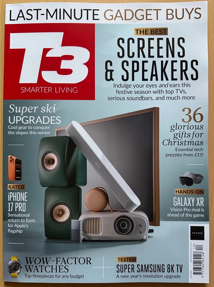 T3 Magazine #380 December 2025 | Screens & Speakers | Last Minute Gadget Buys - Image 1 of 1