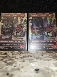 Final Fantasy MTG - Summon: G.F. Cerberus Lot Borderless Foil & Non (Near Mint) - Bild 1 von 9