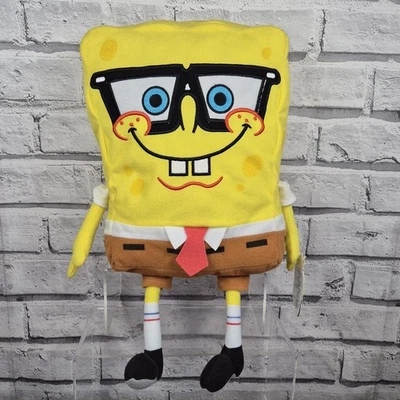 Spongebob Squarepants 14" Soft Toy Plush With Glasses New Tagged Viacom 2016 - Image 1 of 4