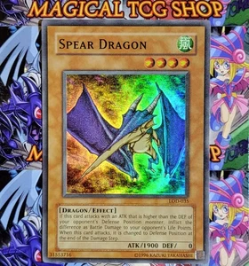 Yugioh Spear Dragon Legacy of Darkness Super Rare LOD-035 NM - Picture 1 of 9
