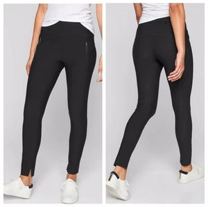 Athleta Black Stellar Tight Pants Leggings Women’s Size S Style#870815 Zipper - Picture 1 of 12