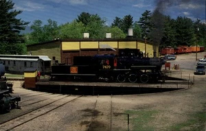 Locomotora de vapor de tren North Conway, NH postal de New Hampshire - Imagen 1 de 2
