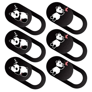 6Pcs Panda Pattern Laptop Phone Cover Slide Self Adhesive Webcam - Afbeelding 1 van 12