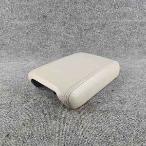 2007-2017 Enclave Acadia Traverse Center Console Lid Armrest OEM Leather Lt Grey - Picture 1 of 9