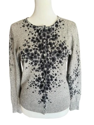 Suéter Cárdigan Abotonado ONLY MINE Cachemir Seda Embellecido Talla PM Foto 1 de 4