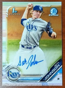 2019 Bowman Draft #CDA-SJ Seth Johnson Chrome Draft Pick Autographs Auto - Picture 1 of 2