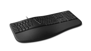 Microsoft 1878 Ergonomic Wired USB Keyboard Black Qwerty - Picture 1 of 1