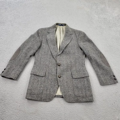 Pendleton Blazer Mens 40 Wool VTG Herringbone Elbow Patch Suit Jacket Sport Coat - Image 1 of 4