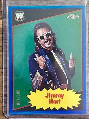 2025 Topps Chrome WWE 1985 Topps Legends Jimmy Hart #85TL-JH Blue Refractor /150 - Image 1 of 2