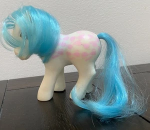 Vintage G1 FIFI Twice as Fancy Hasbro My Little Pony weiß mit blauen Haaren - Bild 1 von 6