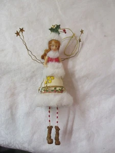 Vintage Holz & Draht Weihnachtsschmuck Fee #50 - Bild 1 von 6