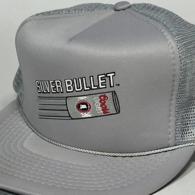 De Colección Años 80 Coors Luz Plata Bala Malla SnapBack Camionero Gorra Sombrero Gris Diseñador Pro Foto 1 de 4