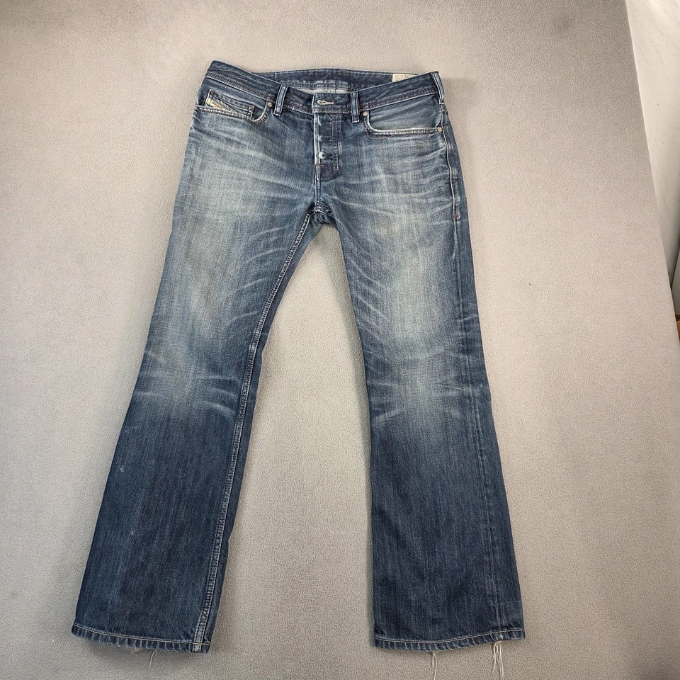 Jeans Diesel Zatiny Para Hombre 32x30 Azul Medio Regular Bootcut Denim Lavado 0806W Foto 1 de 4