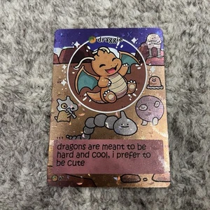 Pokiebubies 1st Edition Fan Art Dragonite Holo Draggie 67 Derpy Fan Made - Picture 1 of 2