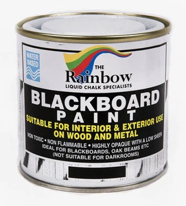 BLACKBOARD PAINT 250ML - WATER-BASED. IDEAL TO USE WITH LIQUID CHALK  - Picture 1 of 2