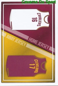092 HOME AWAY JERSEYS USA CLEVELAND CAVALIERS STICKER NBA BASKETBALL 2017 PANINI - Picture 1 of 1