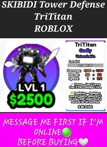 SKIBIDI Tower Defense - TriTitan- Roblox Check Photo