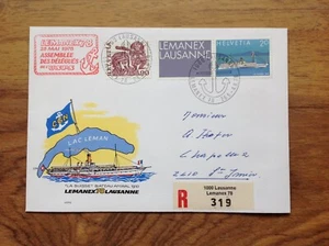 Switzerland 1978 LEMANEX Expo The Lakes Bateau Amiral First Day Cover - Picture 1 of 3